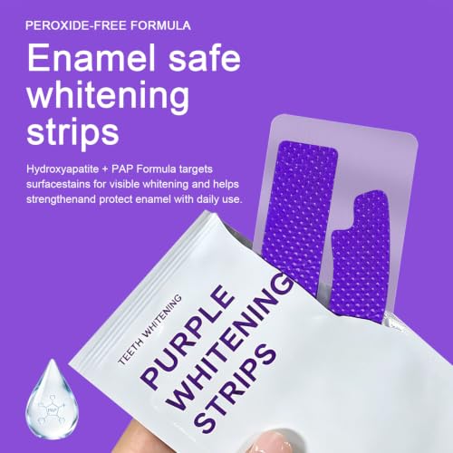 Teeth whitening Strips, Pap Formula Purple Whitening, Gentle Formula 2 Count (Pack of 28)