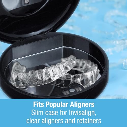 Tilcare UVC Retainer Case for Invisalign Dental Aligner with UV Light for Aligners, Retainers, Mouth Guard, Whitening Trays - Remove Odors