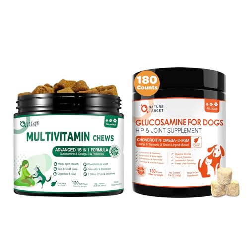 Multivitamin for Dogs Soft Chews & Glucosamine for Dogs 180 Counts