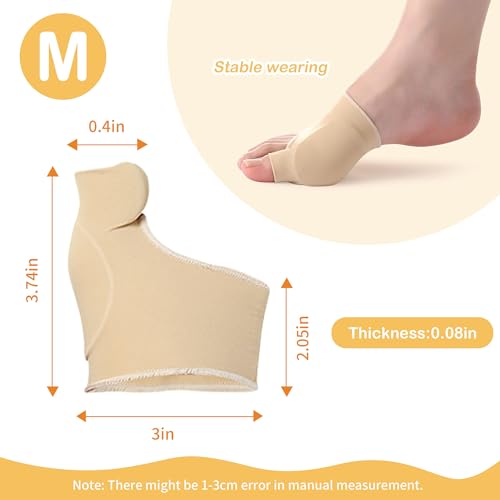 2 pairs Bunion Toe Corrector Big Toe Spacer Separators Brace Straighteners Non-Slip Orthopedic Bunion Splint Comfortable Breathable Toe Guard Fix Bunion Socks Relief Pain in Hallux Valgus beige Medium