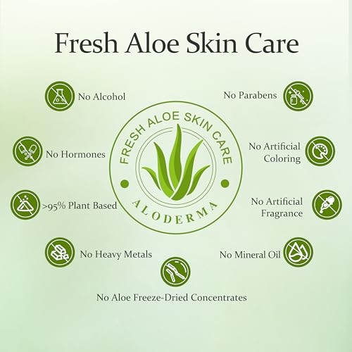 Aloderma Hydrating Facial Toner, 91% Organic Aloe + Hyaluronic Acid, 4.2 oz