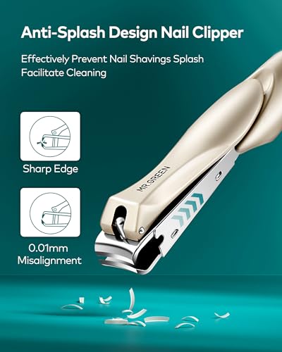 Nail Clippers with Catcher, Professional Stainless Steel Fingernail and Toenail Clipper Cutter, Trimmer Set for Men and Women(Small) Mr-1111