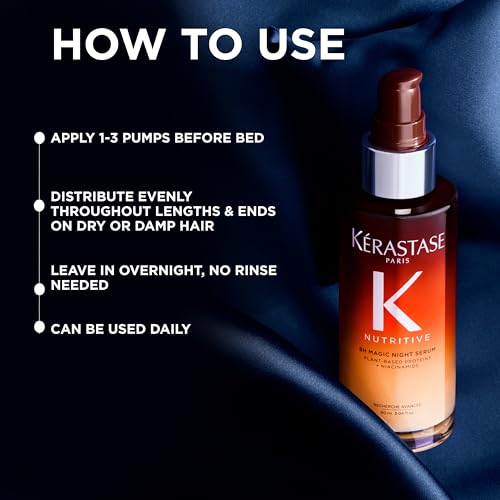 Kerastase Nutritive 8H Magic Night Serum – Overnight Dry Hair Treatment 1.01 Fl Oz (Pack of 1)