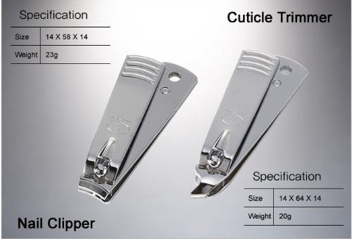 Korean Nail Clippers! Three Seven (777) Travel Manicure Grooming Kit Nail Clipper Set (6 PCs, 60KC), Made in Korea, Since 1975
