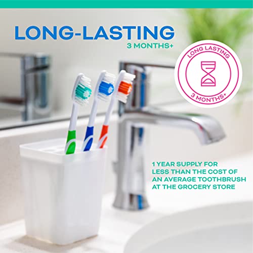 Avistar 24 Disposable Bulk Toothbrushes and 450 Disposable Floss Picks - Individually Wrapped in 4 Colors - Convenient & Affordable - for Travel, Hotels, Airbnb, Relief Missions, Donations & More