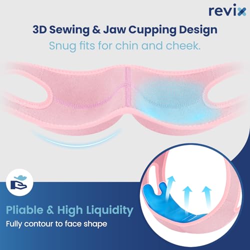 REVIX Kids Teeth Ice Pack Head Wrap for Tonsillectomy & Wisdom Teeth Pink
