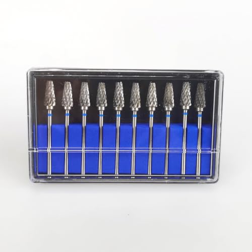 10pcs HP Cutting Burs Drill Polisher Cutter Tungsten Carbide, 2.35mm Shaft Plaster Alloy Acrylic Polishing Cleaning L6