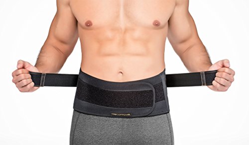 Copper Fit Advanced Back Pro Back Support, Black with Copper Trim, Small/Medium (CFBACK) Small/Medium Unisex Waist Size 28”-39” 1