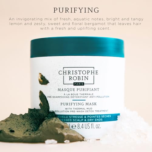 Christophe Robin Purifying Scalp Scrub with Sea Salt 2.5 Fl Oz (Pack of 1)