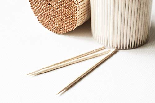 Makerstep Wooden Toothpicks 2000 Pieces Ornate Handle with Toothpick Holder Container 4 Packs of 500 - BeesActive Australia