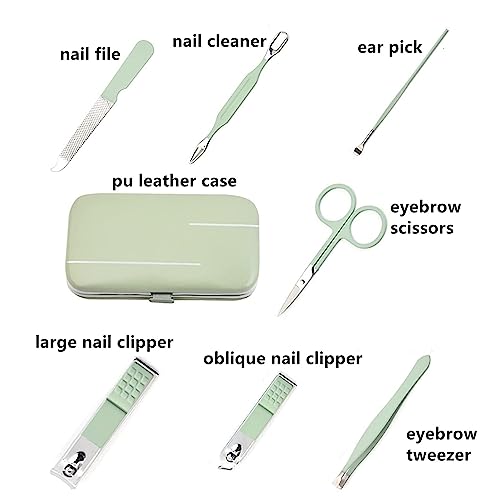 Manicure Set Nail Clipper Set Women Men Nail Clippers Kit Nail Care Kit Green