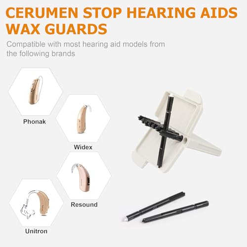 (80 Pcs) Phonak Cerumen Stop Wax Guard Filters for Hearing Aids Resound 10 Packs Cerumen Stop Milky