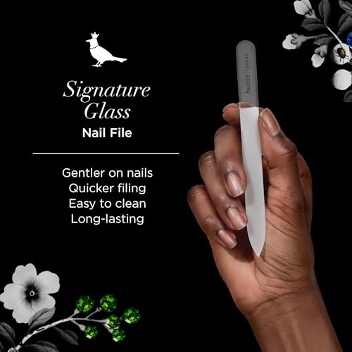 butter London Glass Nail File, Signature Glass Collection - Professional Nail Filers for Natural Nails - Salon Quality Manicure Pedicure Tool & Products for Fingernails & Toenails