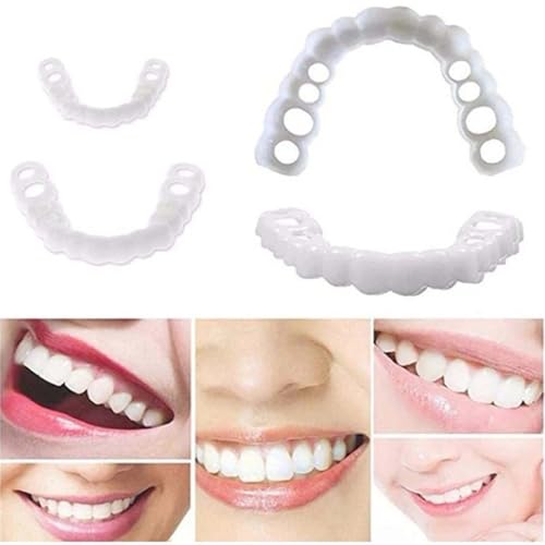 2 PCS, Temporarily Adjustable, Comfortable & Secure, Top & Bottom Included.(White) (3) 3