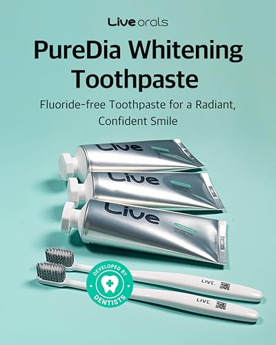 Live Orals Pure Dia Teeth Whitening Gel Kit and PureDia Whitening Toothpaste 80g