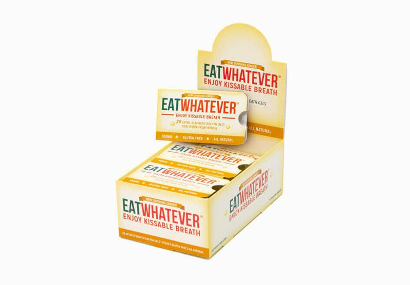 Eatwhatever Ginger Breath Gels All-Natural Gluten-Free Vegan Breath Freshener, 9-Pack Box - BeesActive Australia