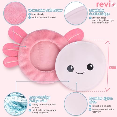 REVIX Kids Ice Packs - Reusable Gel Cold Packs for Toddlers and Babies Colorful Cartoon Critter Collection