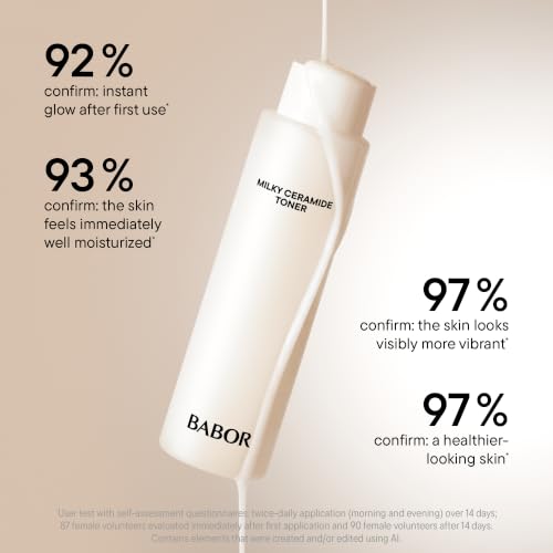 BABOR Milky Ceramide Toner - Moisturising Toner Milk with Ceramide Complex & CICA - Strengthens the Skin Barrier, Soothes Dry Skin & Prepares Optimally for Care, 1 x 200 ml