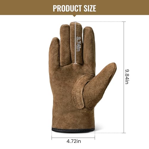 ONETIGRIS Welding Gloves,Fireproof Leather Work Gloves for Men/Women