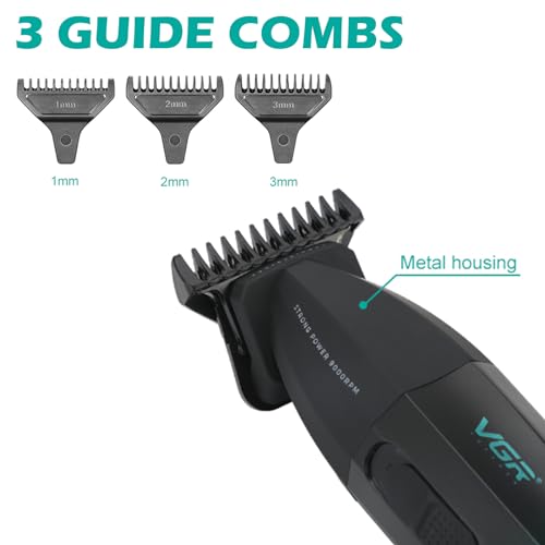 VGR 906 Cordless Hair Trimmer for Men with Zero-Gap T-Blade, Gold Black