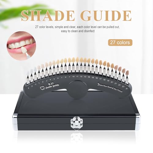 27 Colors Shade Guide Mirror Bleaching Shade Chart Color Contrast for Home Beauty Salon Use