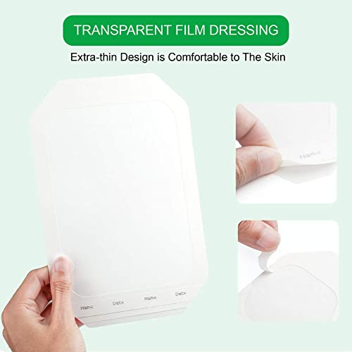 10PCS Transparent Film Dressing 6x8 inch and Emergency Wound Closures Kit Bundles