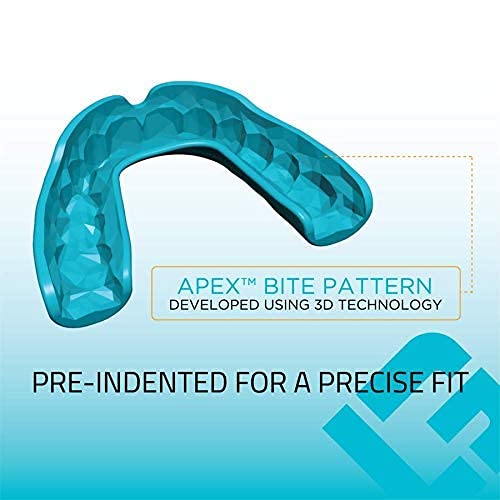 GuardLab APEX Lite Sports Mouthguard for Football, Basketball, Boxing, Wrestling, Soccer, BJJ, Hockey, MMA | Adults & Youth | Pre-Indented for a Precise Fit | Case Included (APEX LITE, Medium Black)