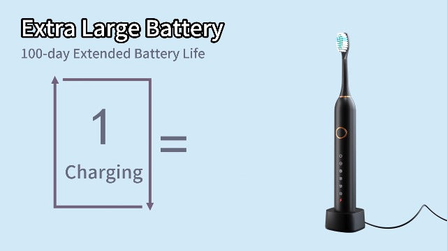 Electric Toothbrush, 40000 VPM Sonic Type for Adults & Teens, Black