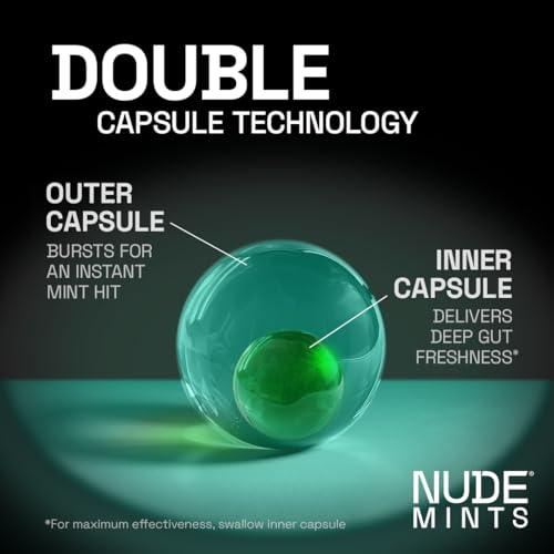 NUDE MINTS | Dual Action Liquid Capsules | Mouth Watering Mint - Lasts 3X Longer - 3X Stronger - Extreme Bad Breath Treatment For Adults - Sugar Free, 0 Calorie - Variety - 5 Pack - 150 Capsules 30 Count (Pack of 5) Variety Pack
