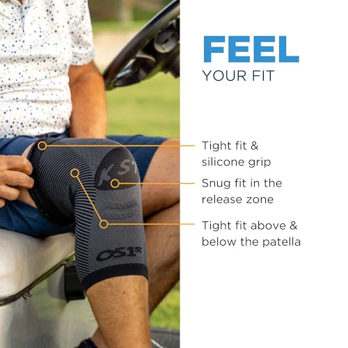 OrthoSleeve Compression Knee Brace, Knee Sleeve for ACL, MCL, Injury Recovery, Meniscus Tear, Pain, Aching Knees, Patellar Tendonitis & Arthritis Pain Tan Medium