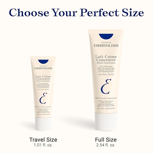 Embryolisse Lait-Crème Concentré Face Moisturizer and Makeup Primer, French Face Cream With Shea Butter & Aloe Vera 2.54 Fl Oz (Pack of 1)