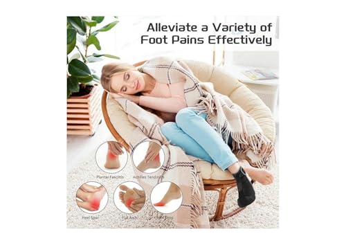 Plantar Fasciitis Night Splint Sock: Unisex Plantar Fasciitis Brace with Massage Ball for Foot Pain Relief by Plantar Fasciitis Achilles Tendonnitis Foot Drop Heel Spur Flat Arch - S/M