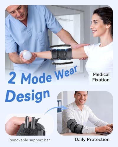 Upgraded Cubital Tunnel Elbow Brace for Women and Men,Elbow Splint-M Black Medium