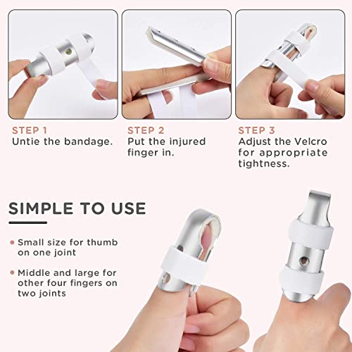 Finger Splint, 11PCS Finger Brace Ice Pack for Index, Middle, Ring Fingers Straightening Arthritis Knuckle Immobilization