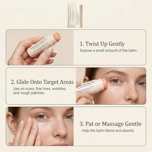 Silicone Scar Stick, Scar Removal Cream, Lightweight Silicone Balm,Smoothing Cream for Scars, Hyaluronic Acid & Algae Extract Easy-to-Use Scar Care Stick for Smoother Looking Skin (2PCS-30g
