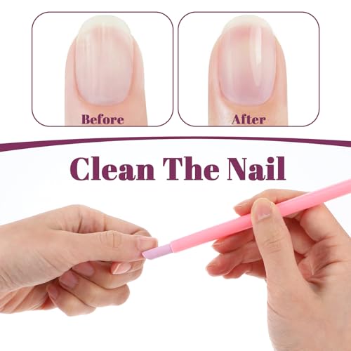 10Pcs Pumice Stone Nail Cuticle Pushers, Black Pink Plastic Handle Nail Art Pen Cuticle Remover Trimmer for Household Beauty Salon Peeling Dead Skin Repairing
