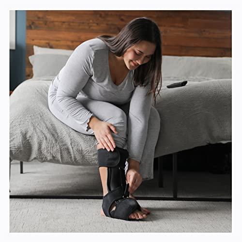 BraceAbility Plantar Fasciitis Night Splint - Dorsal Plantar Fascia Night Splint, Achilles Tendonitis Foot Brace for Plantar Fasciitis Relief, Heel Pain Sleeping Boot - Fits Men and Women (S/M) S/M