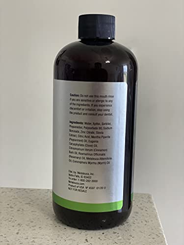 Melaleuca Breath-Away Mouth Rinse - Peppermint, Cinnamon, Clove, Rosemary and T36-C5 Oil - 16oz