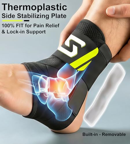 Ankle Brace for Men Women, Sports Sprain Support, Large, 1 Plate L(Ankle:13"-14") Support Plate of 1