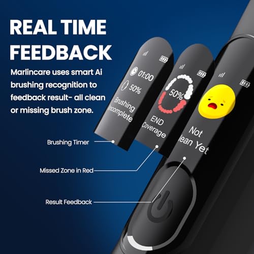 Electric Toothbrush with Pressure Sensor, Black
