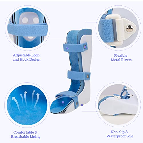 Kids AFO Drop Foot Brace Baby Ankle Foot Orthosis Night Splint for Children Toddler Pediatric Strephenopodia Support Strephexopodia Splint Walking with Shoes or Sleeping (XL-Left) XL-Left White