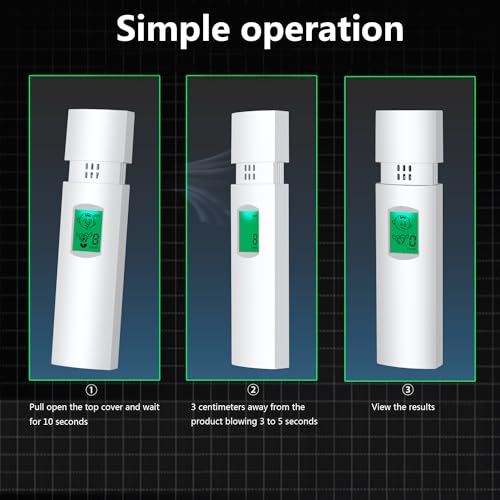 Professional Odor Freshening Breath Tester - Portable Oral Odor Breath Checker | Personal Oral Cavity Testing Monitor for Personal Oral Cavity - Pearl White
