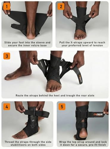 Basketball Ankle Brace, Adjustable Rigid Stabilizer, Men Women Small