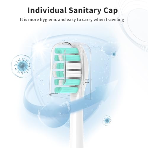 Toothbrush Heads Compatible with Philips Sonicare Electric Toothbrush 4100,5100,6100,C1,C2,C3,G,W,Sonic Brush Head, Removing Dental Plaque, Soft Brush, White,10 Pack