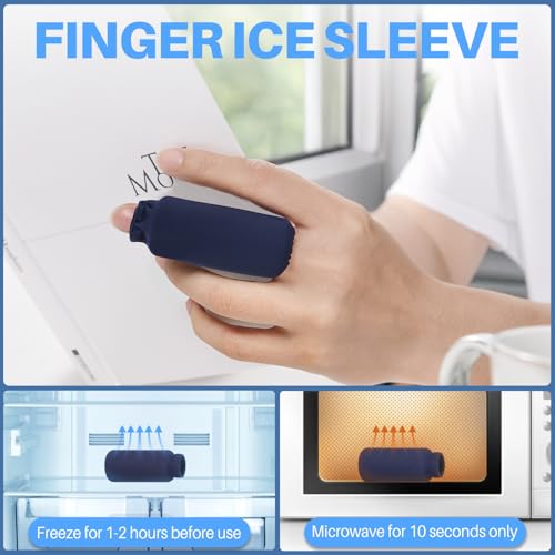 Finger Splint, 11PCS Finger Brace Ice Pack for Index, Middle, Ring Fingers Straightening Arthritis Knuckle Immobilization