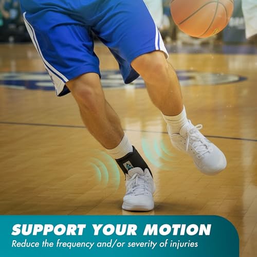 Med Spec ASO Ankle Stabilizer Lace Up Ankle Brace Sprain Support Black, MD Medium