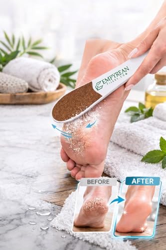 Empyrean Foot Callus Remover File, Dual Grit 80/100, Made in USA, Washable Reusable Foot Scraper for Hard Skin and Cracked Heels