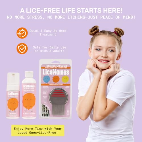 Ultimate Lice Treatment Kit, Oil Mousse Comb, Kids & Adults