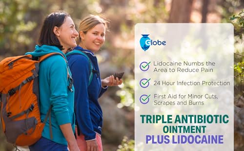 Globe Lidocaine First Aid Antibiotic Ointment 1 Oz - Maximum Strength