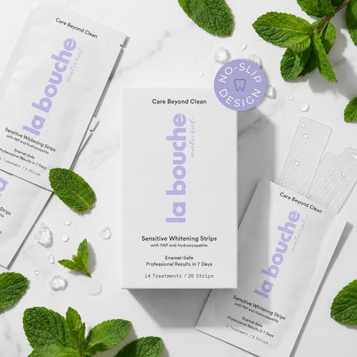 Sensitive Teeth Whitening Strips, Peroxide-Free, 14ct
